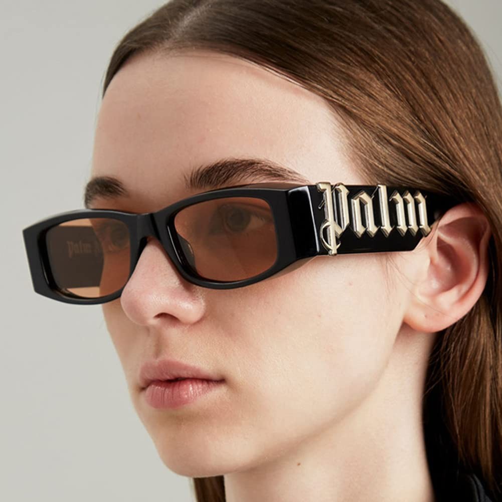 3 Pack Irregular Rectangle Sunglasses for Women Men Luxury Letter Small Frame…