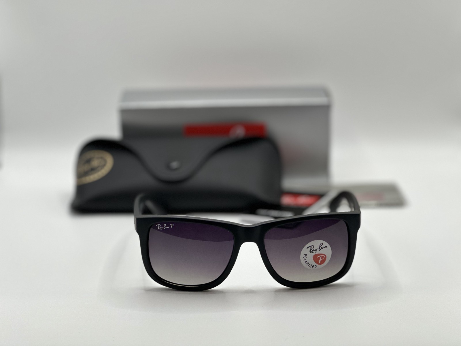Ray-Ban Justin RB 4165 622/T3 Polarized Sunglasses Matte Black Frame 54mm