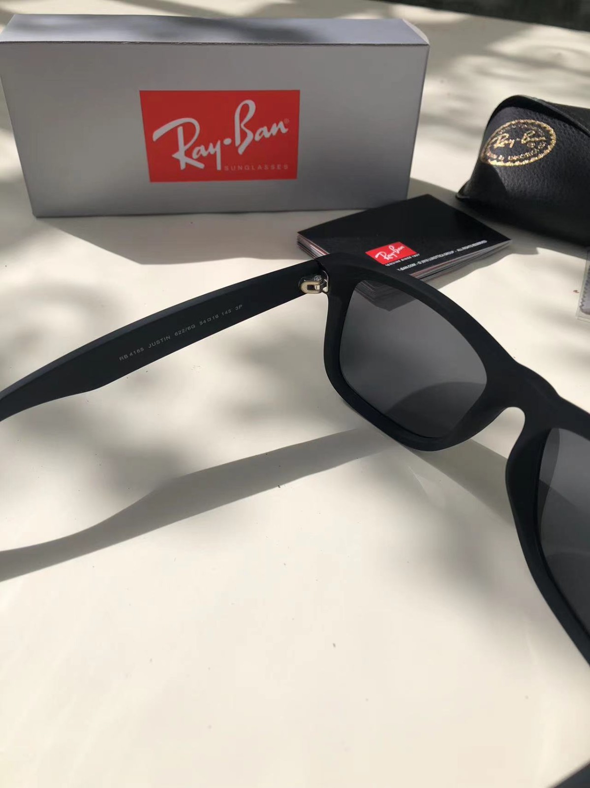 Ray-Ban RB4165 622/T3 Rubber Black/Mesmer Silver Mirrored Polarized Sunglasses