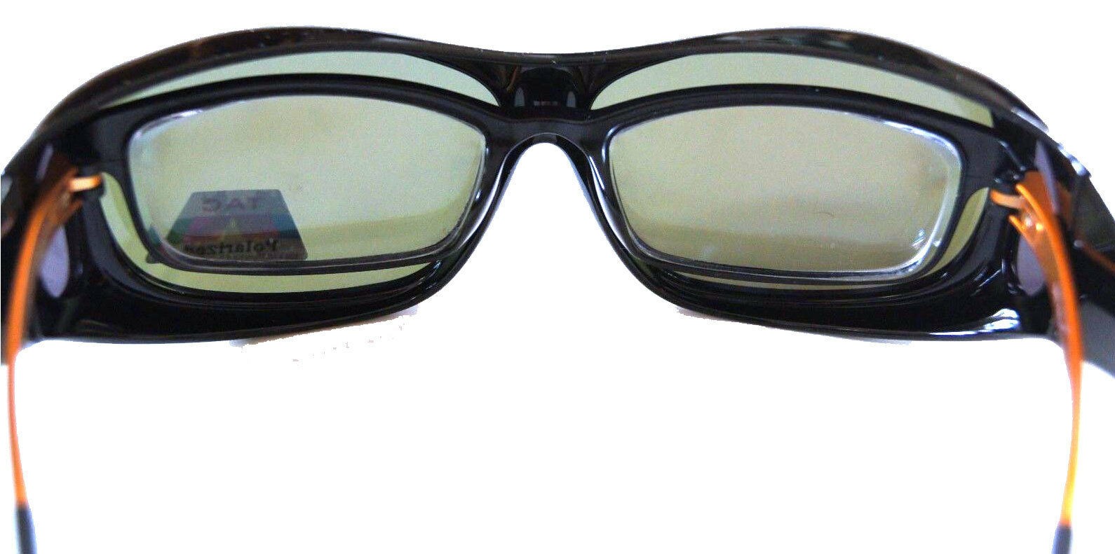 Fit Over Glasses Yellow Smoke Lens Wear Over Cover Anti Glare Sunglasses