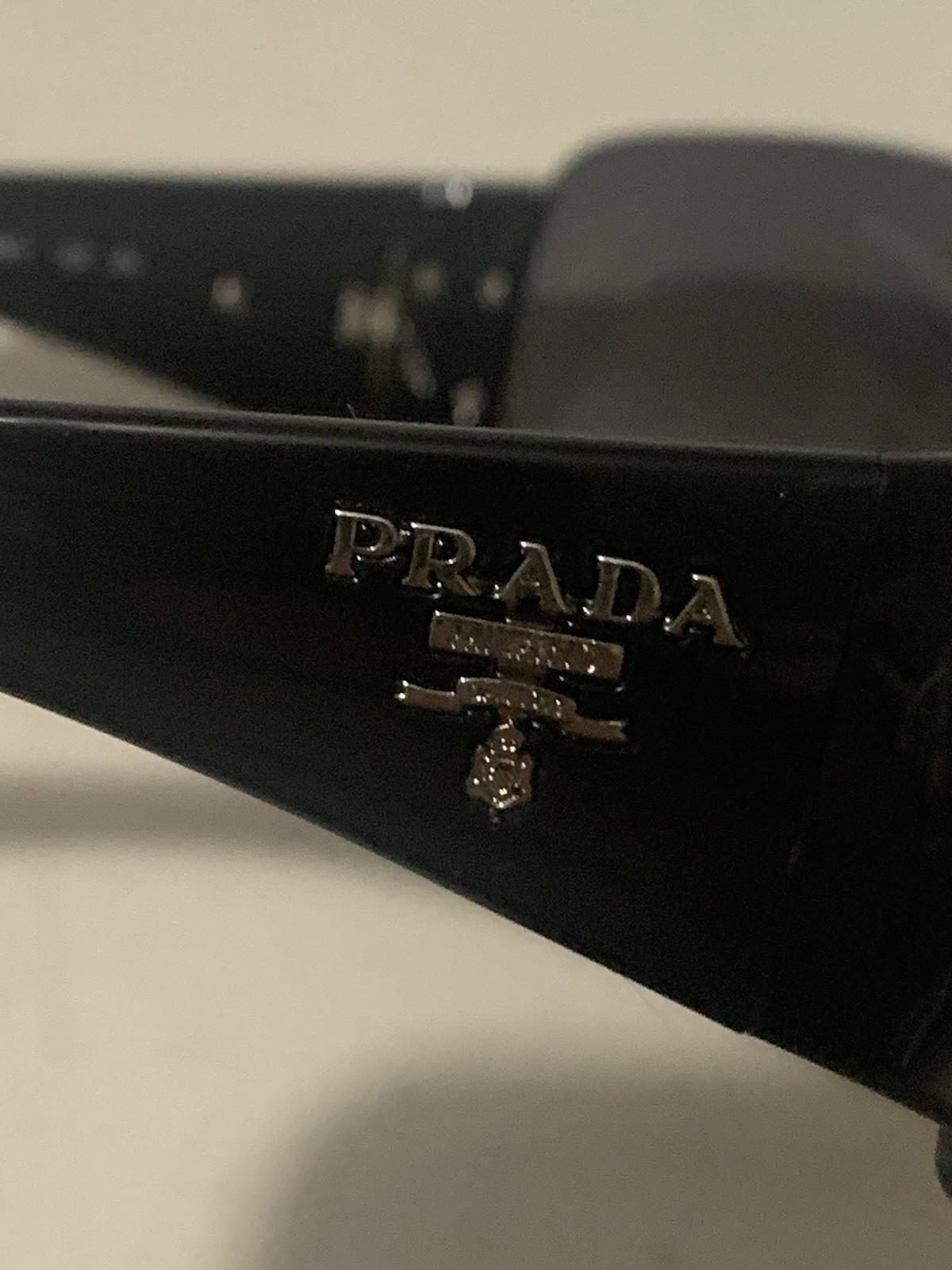 Authentic Prada SPR22M 1AB-3M1 Black Shield Sunglasses w/ Original Case & Cloth