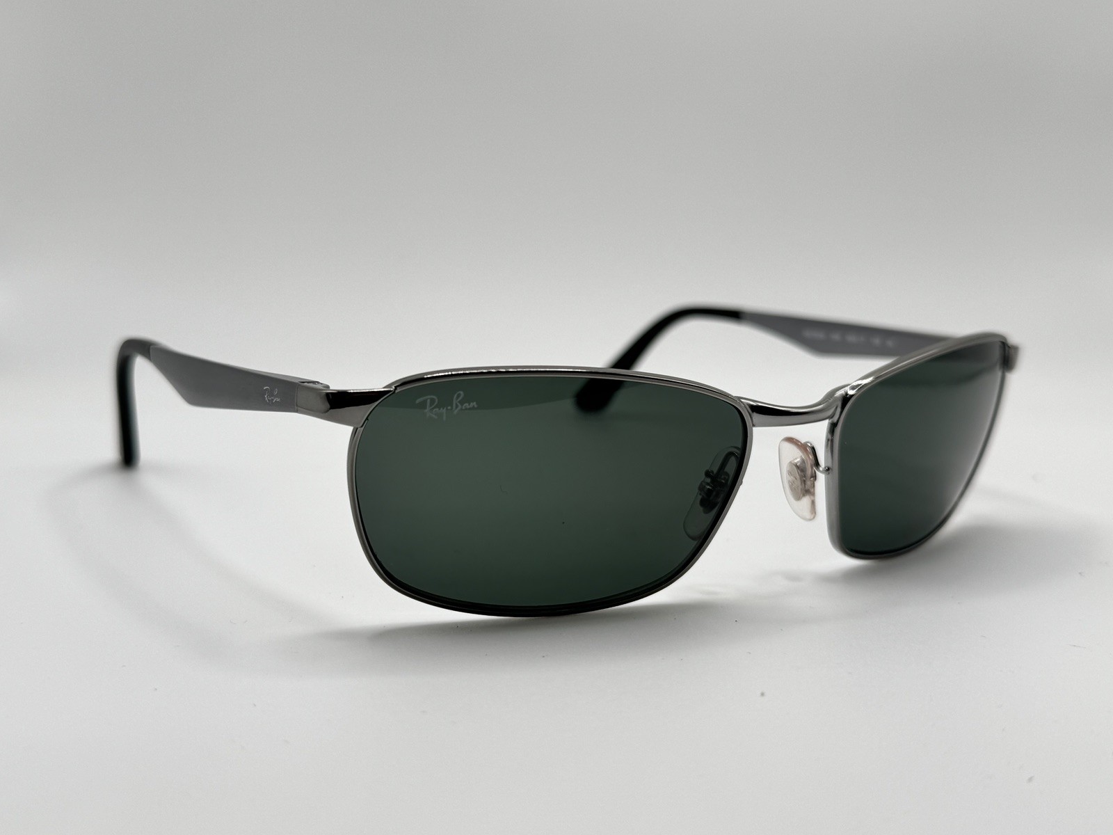 Ray Ban RB3534 004 Matte Gunmetal/G-15 Green Lenses Sunglasses Italy READ DISCR