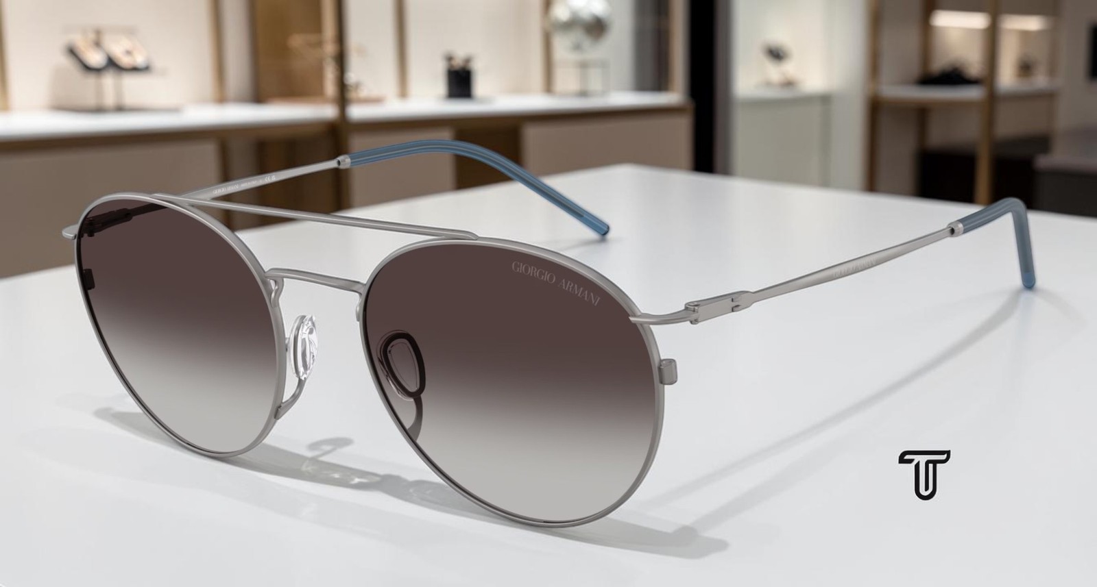 GIORGIO ARMANI AR6183 30038G Matte Gunmetal Grey Gradient 53 mm Men’s Sunglasses
