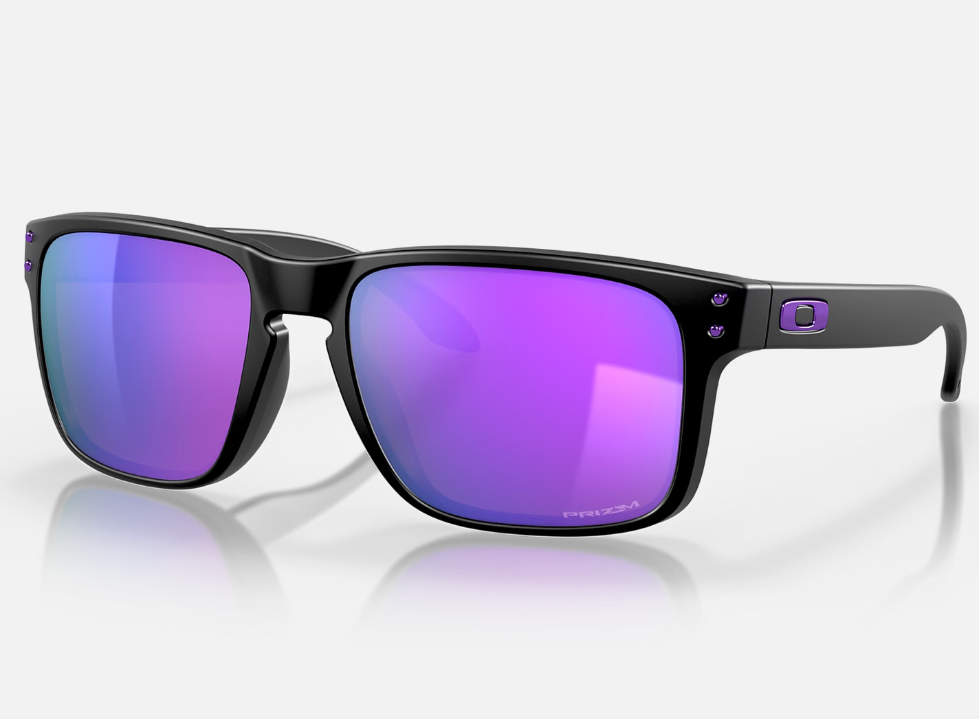 NEW Oakley Holbrook Sunglasses Matte Black l Prizm Violet OO9102-K6