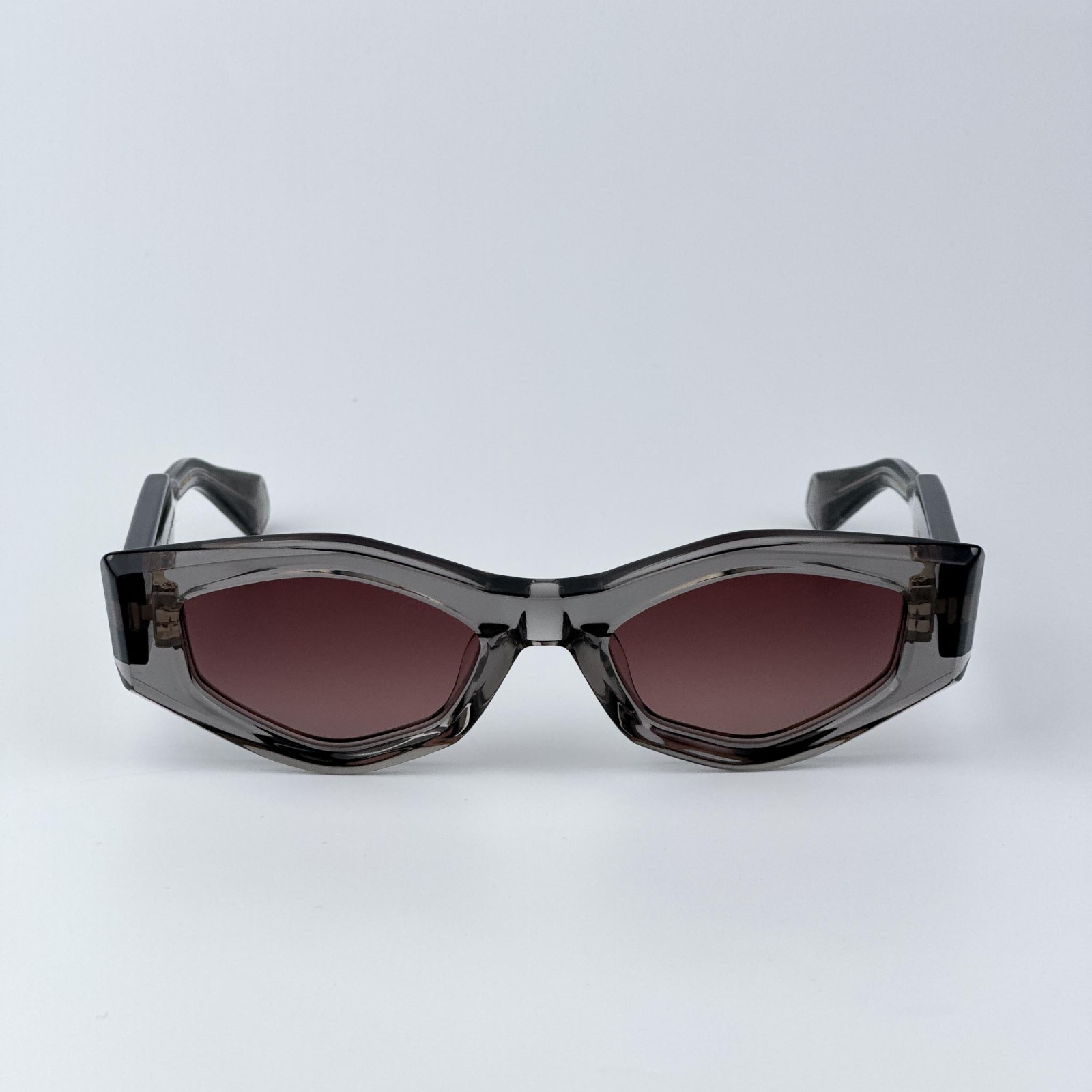 Valentino Men Sunglasses Translucent Grey Rose Irregular V-TRE VLS-101C-51 NEW