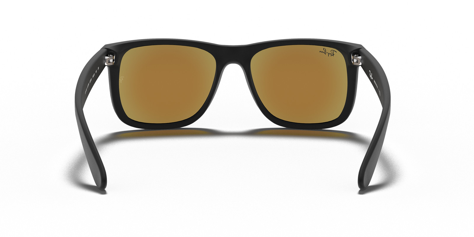 Ray-Ban Justin Color Mix Matte Rubber Black / Blue Mirror 54 mm Sunglasses