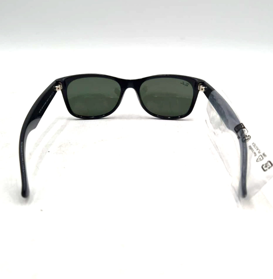 Ray-Ban RB2132 Black Rubber Frame Black Lens New Wayfarer Sunglasses