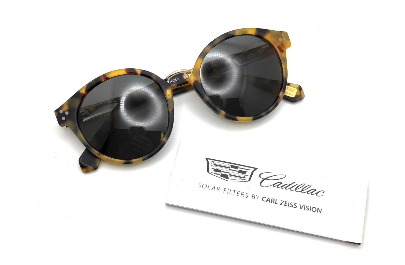 Cadillac Sunglasses Retro P3 Shape Matte Tortoise Acetate & Metal Bridge 1624 C3