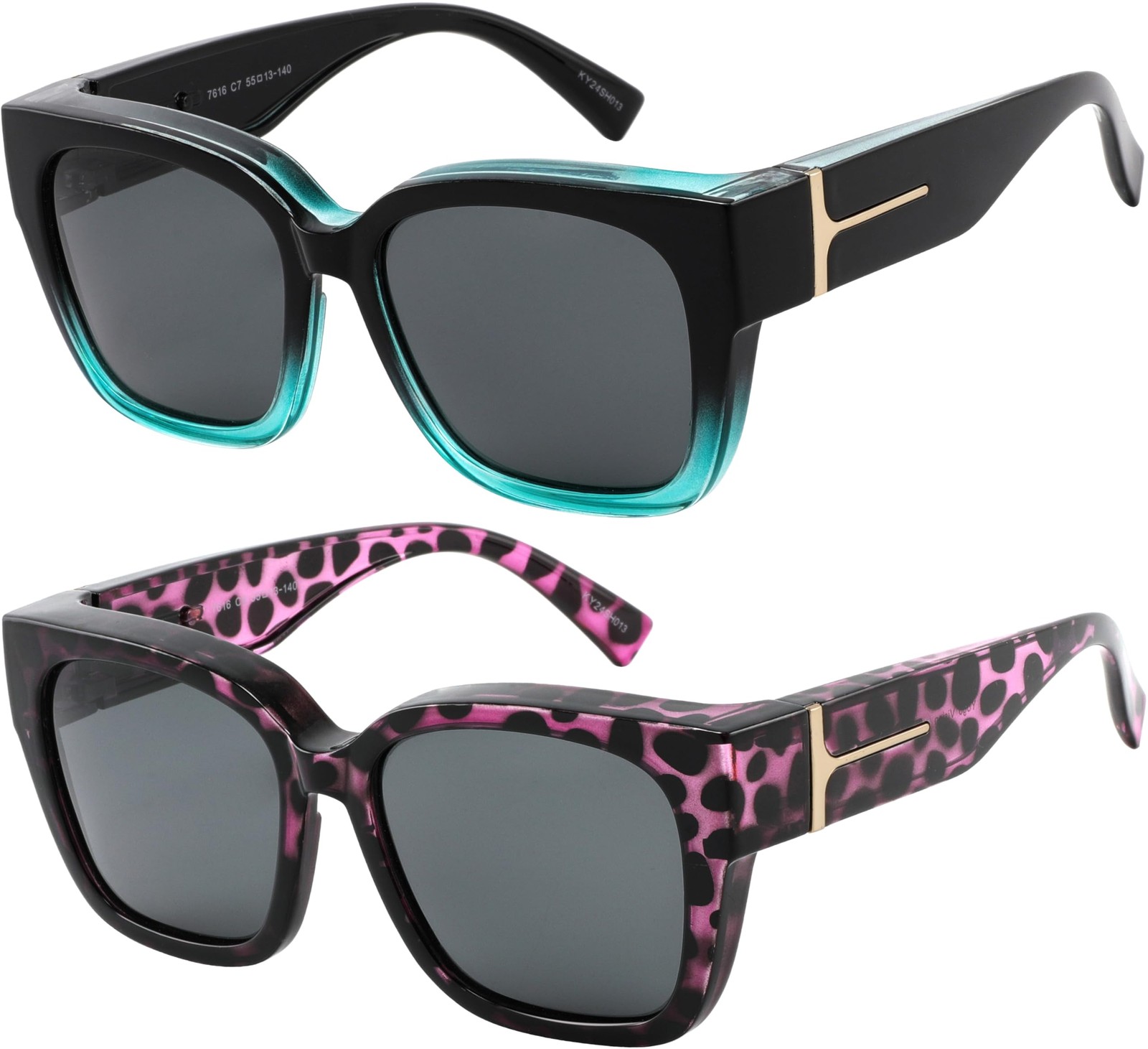 Yogo Vision Polarized Fit Over Glasses Sunglasses for Women Men Wear Over