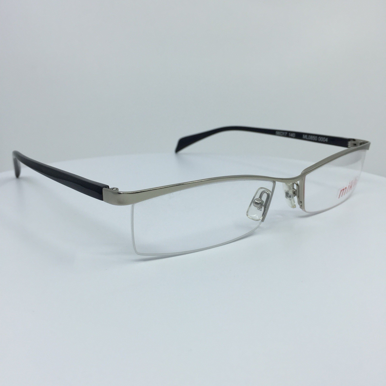 NEW Vintage MIKLI ML 0850 0004 Eyeglasses ML 0850 C. 0004 Silver & Black 56-17mm