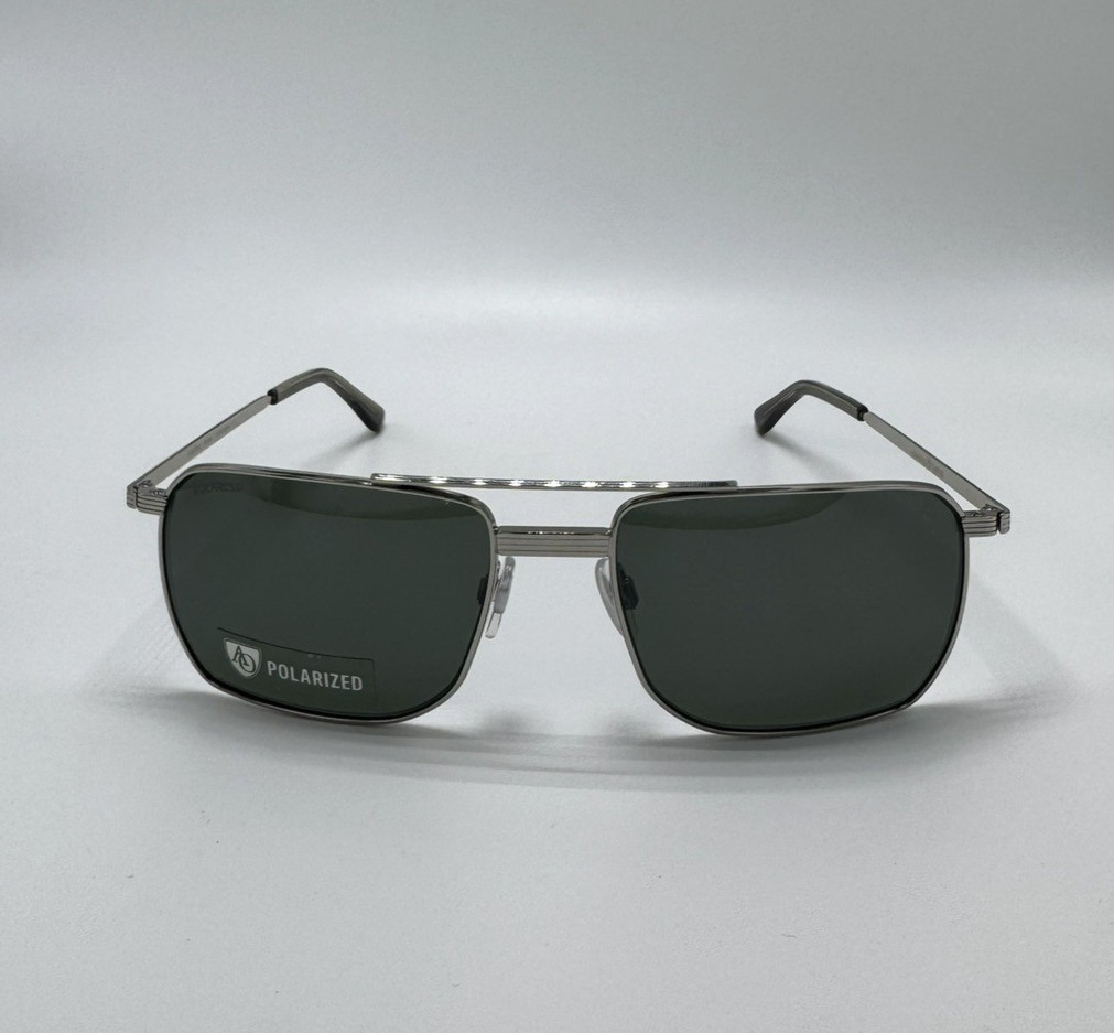 American Optical Geoffrey 58-18-145mm Polarized Silver Sunglass Frame NEW
