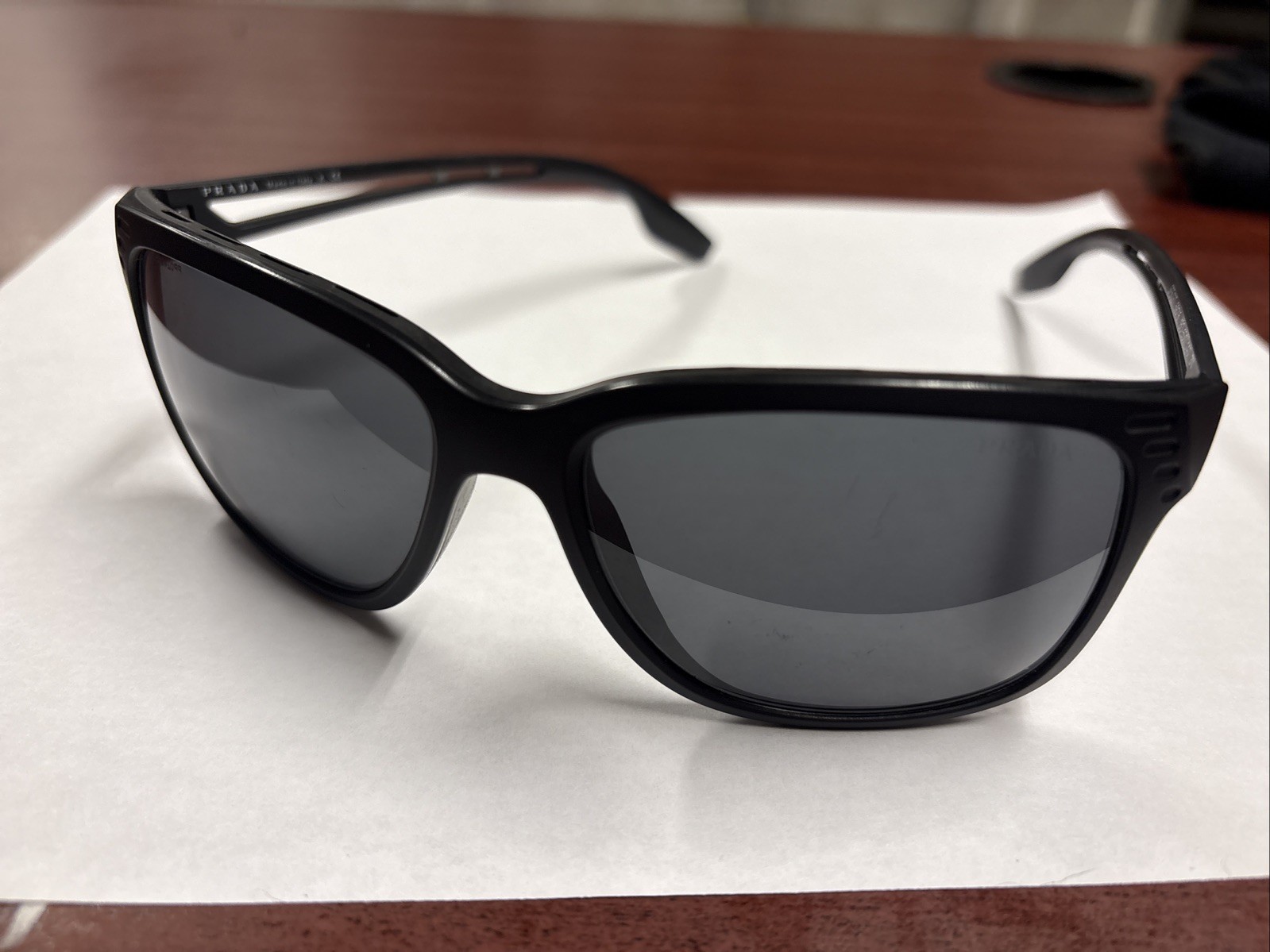 PRADA SPS 03T 1BO-5S0 140 3N Black Frame Sunglasse Pre-Owned Genuine 100%