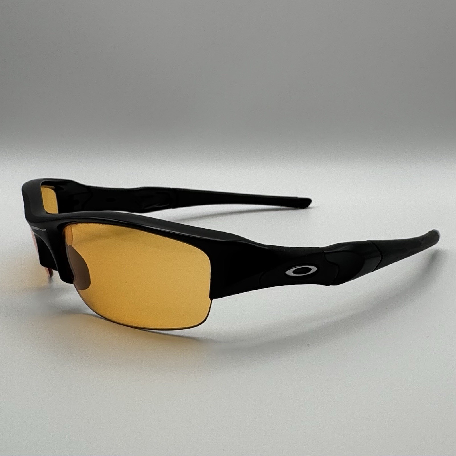 Oakley Flak Jacket XLJ 03-953 Jet Black Yellow Persimmon Sunglasses Made In USA