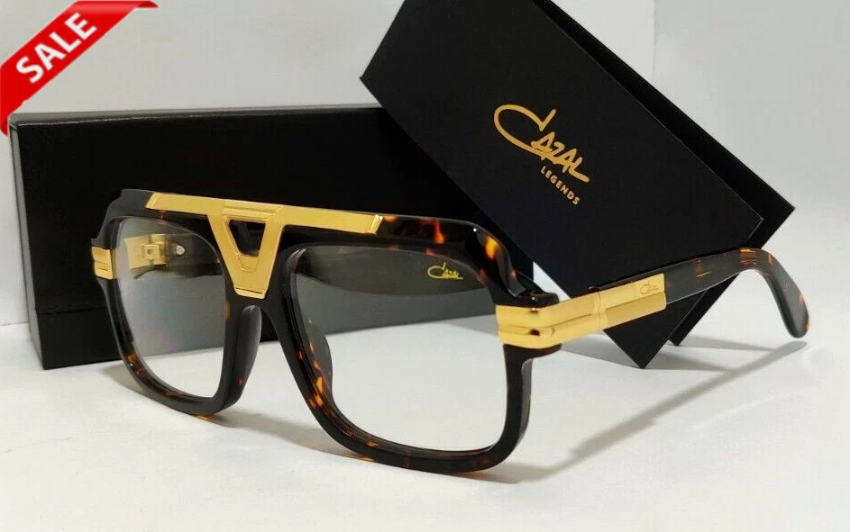 Cazal Sunglasses Tortoise & Gold Frame Clear Lens Men’s Women’s Eyewear