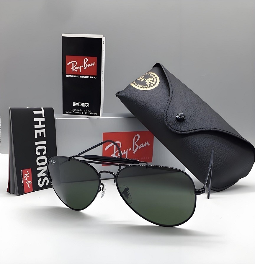 HOT GREEN RB3030 RAY-BAN OUTDOORSMAN SUNGLASSES KT-9542