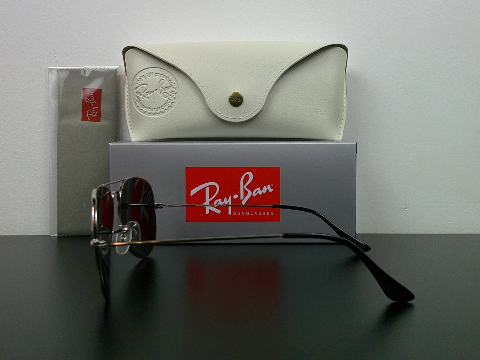 Ray-Ban RB3025 Aviator Classic Sunglasses Silver Mirrored G-15 58mm Never Worn