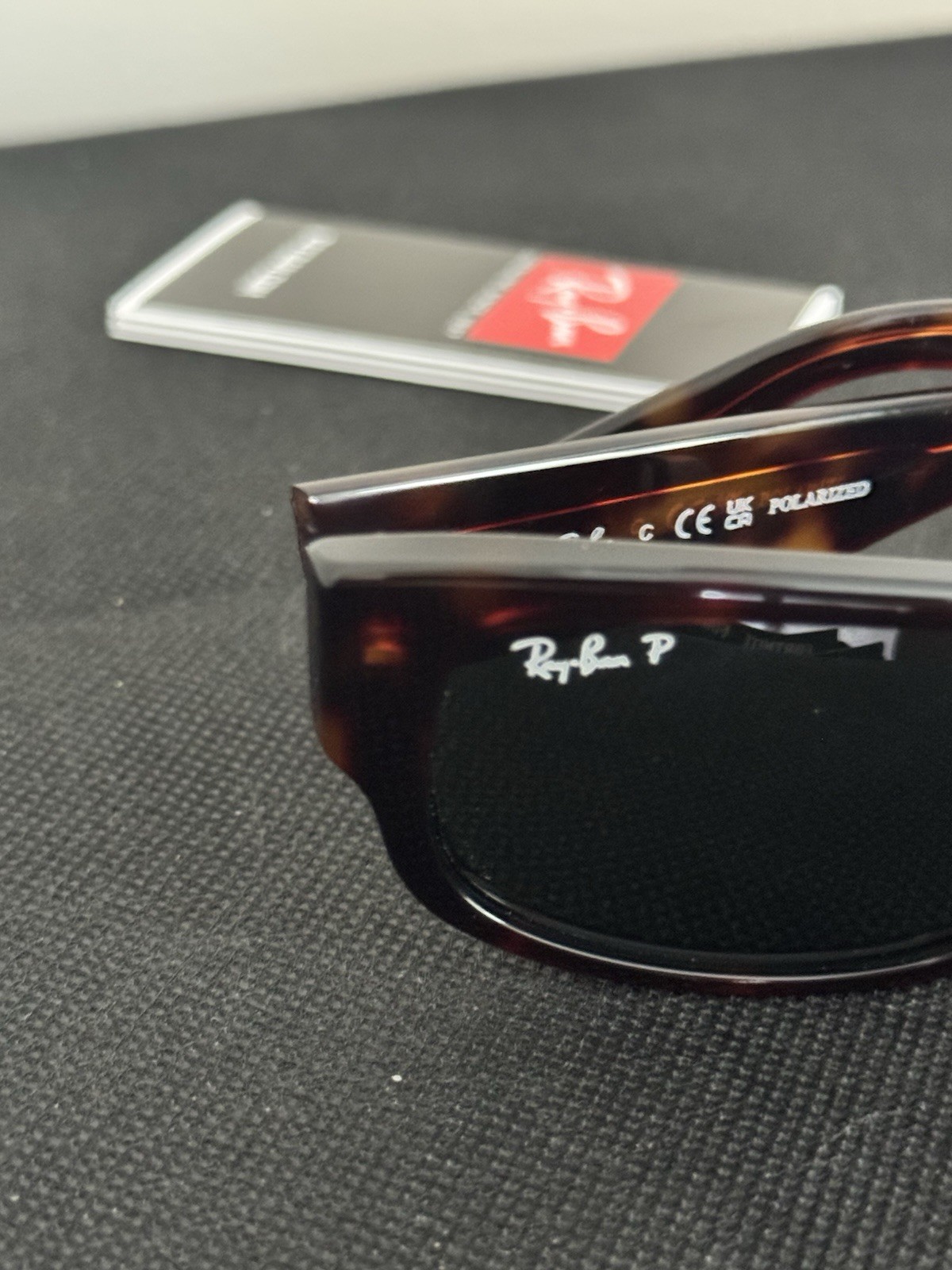 Ray-Ban RB8227 Men’s Rectangle Polarized Sunglasses Tortoise Brown Green