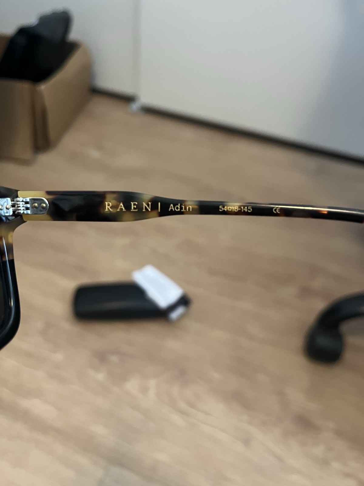 RAEN Adin Square Sunglasses Acetate Tortoise Shell Brown Gradient Lens 145