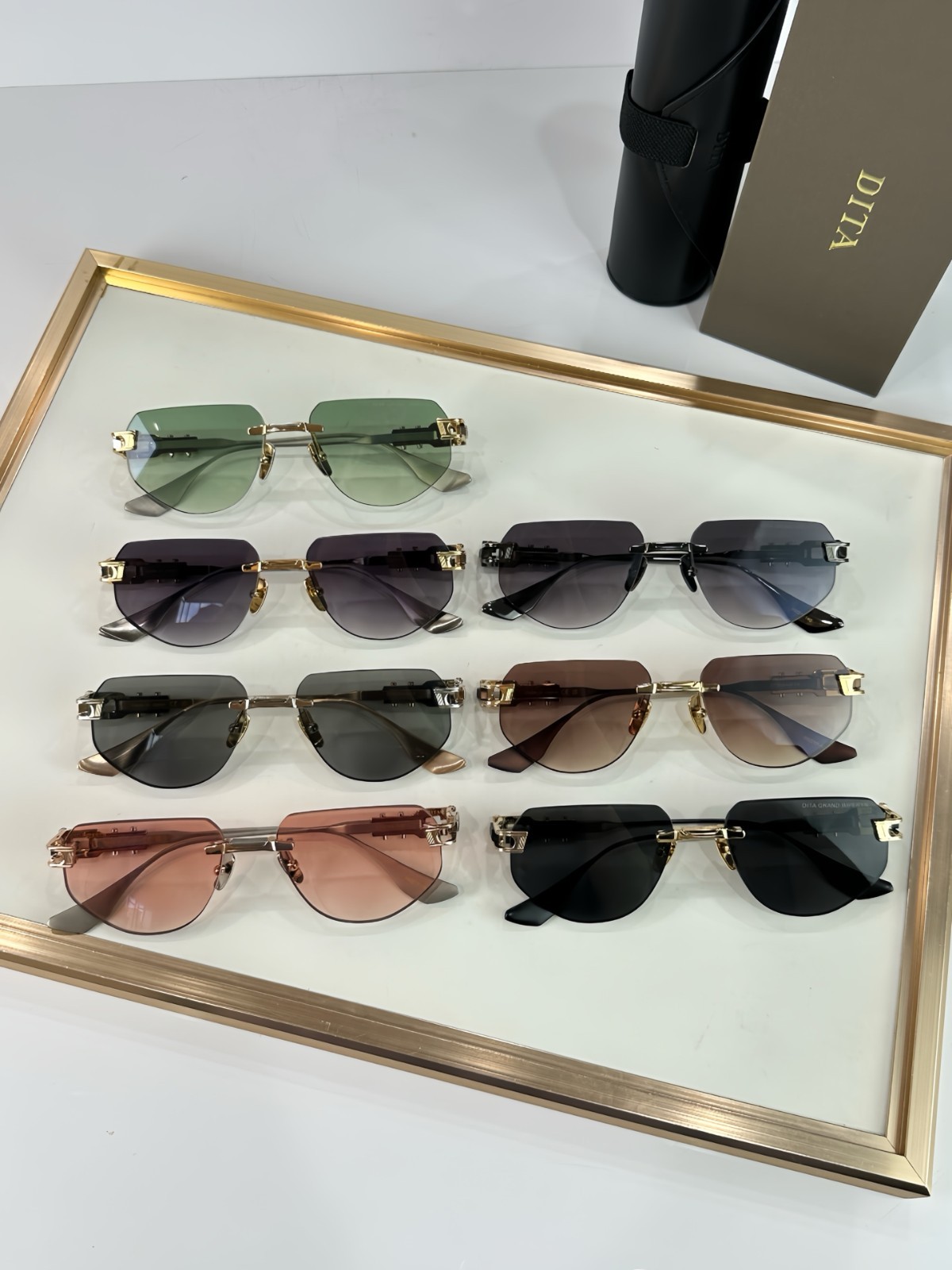 DITA GRAND IMPERYN DTS164 Sunglasses Rimless Luxury 66-17-140mm