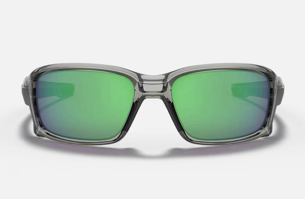 OAKLEY STRAIGHTLINK SUNGALSSES GREY INK TRANSPARENT JADE GREEN IRIDIUM OO9331-03