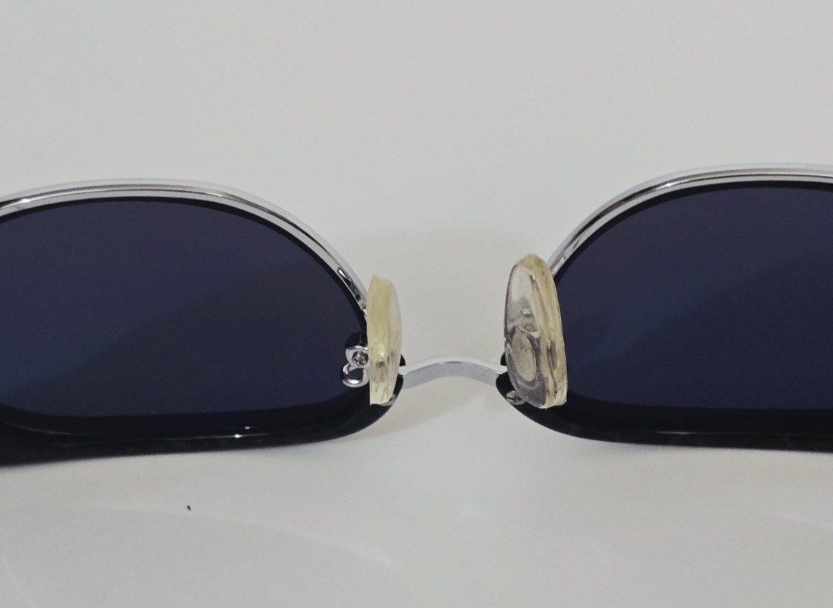 Ocean Waves Sunglasses Gold Amber Mirrored Crown Glass Lenses Acetate Metal