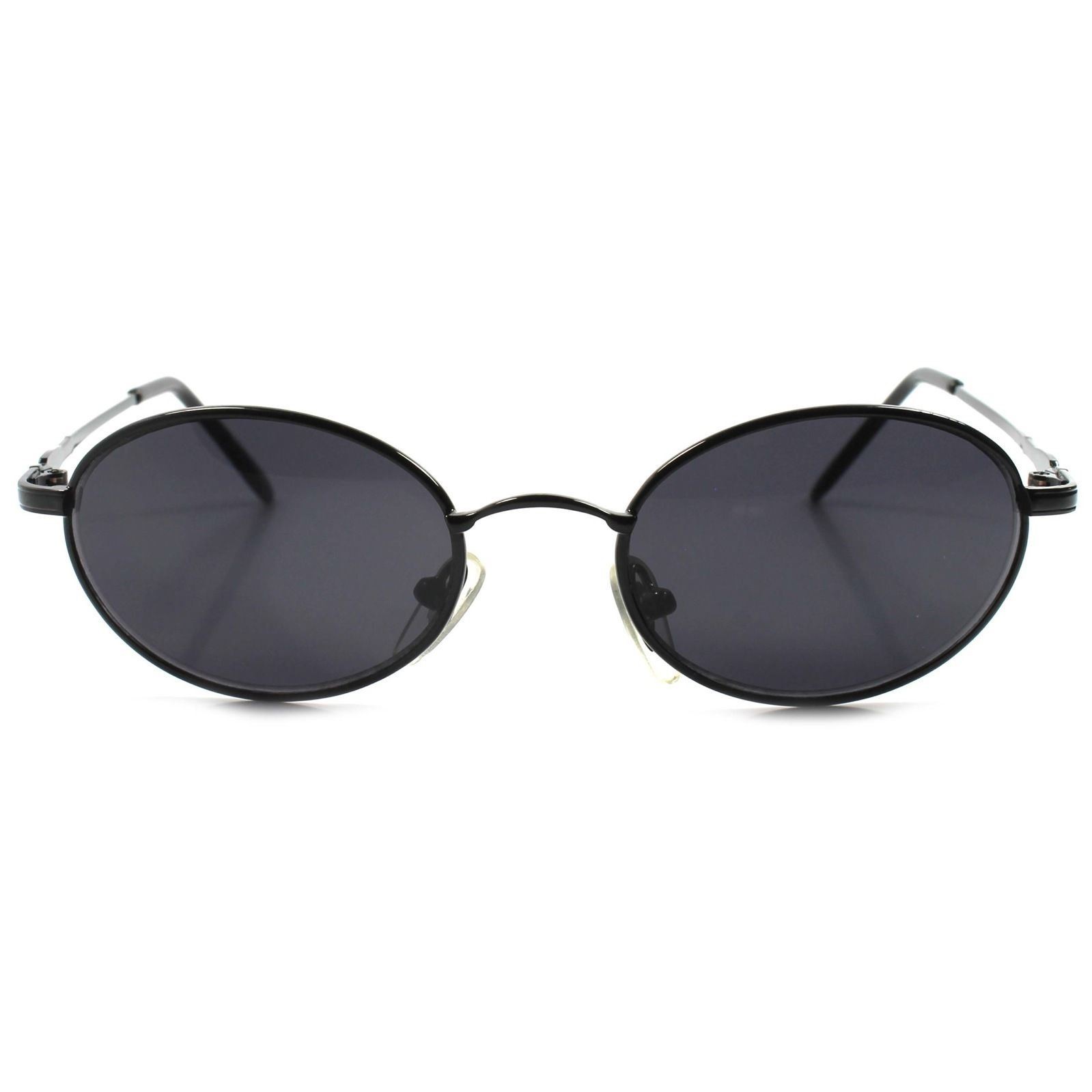 Old Fashion 80s 90s Mens Womens Black Indie Vintage Style Round Oval Sunglasses