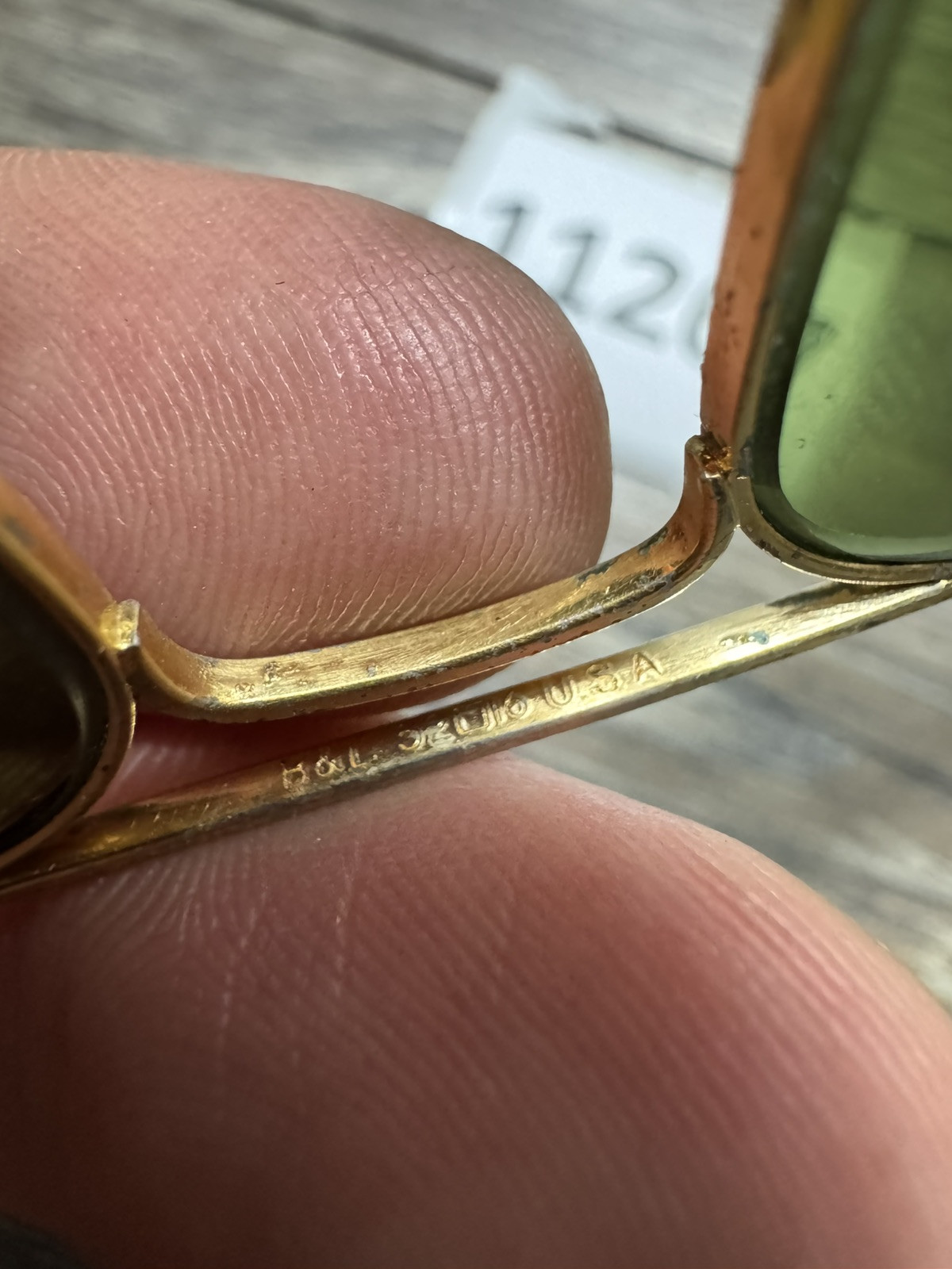 1980’s 52[]16mm VINTAGE B&L RAY-BAN GEP G15 UV SMALL CARAVAN AVIATOR SUNGLASSES