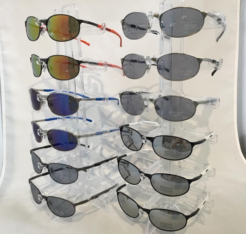 E1041 METAL SPORTS SUNGLASSES SPRING HINGE AND REVO LENS Wholesale 12 Pair