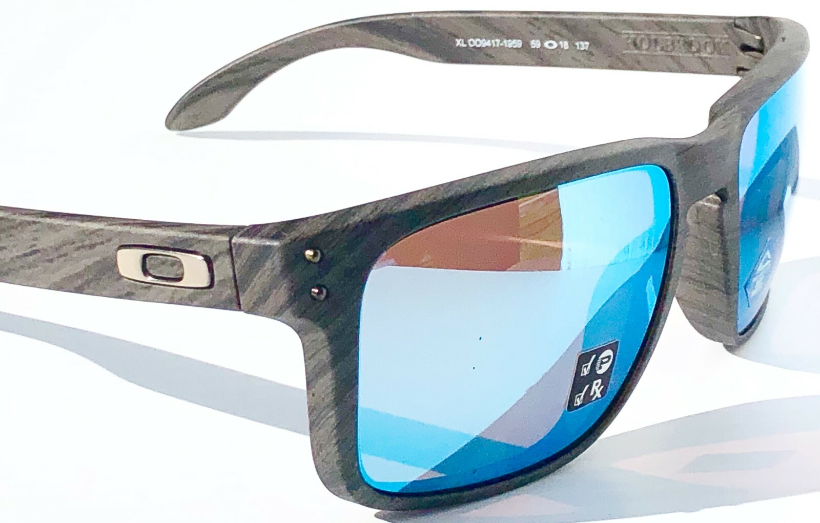 NEW Oakley HOLBROOK XL Woodgrain Polarized Deep Water PRIZM H2O Sunglass 9417-19