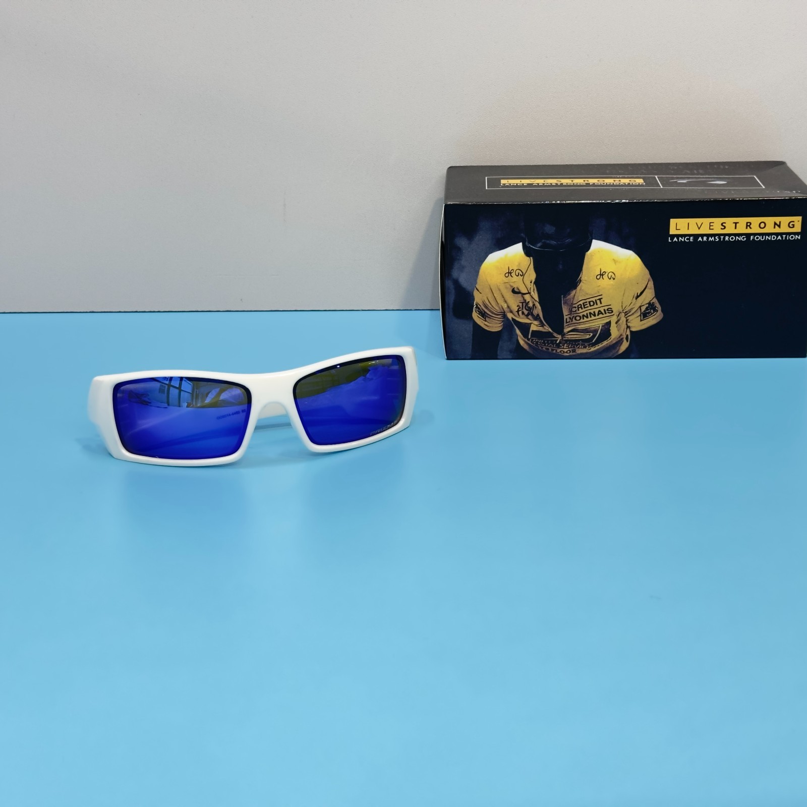 Oakley Gascan OO9014 White Frame Prizm Sapphire Sunglasses New w/ Box