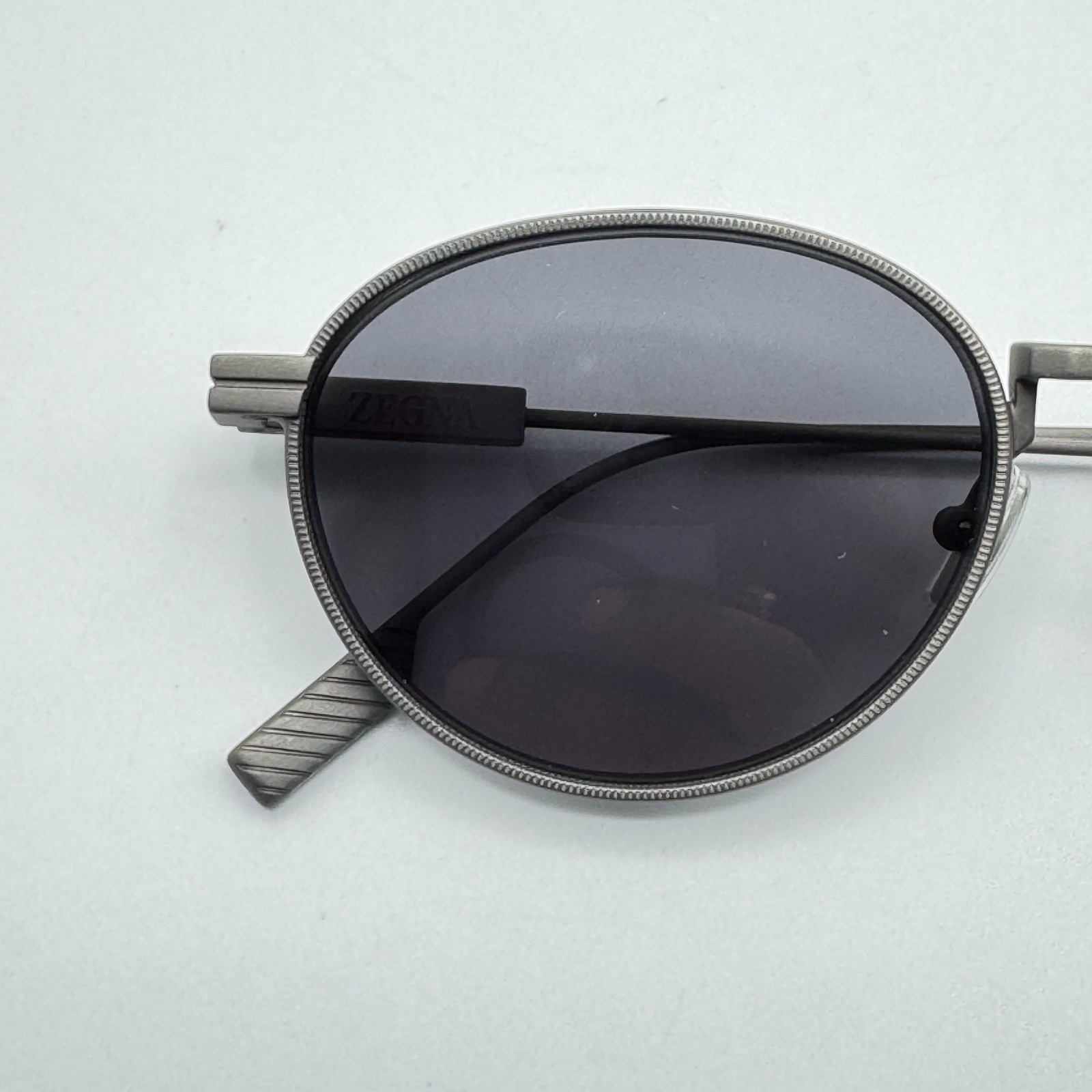 Ermenegildo Zegna Sunglasses EZ0287 09A Matte Gunmetal Frame Gray Lens 52mm