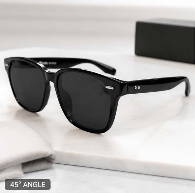 Stylish Black Square UV Protected Sunglasses for Men & Women | Trendy Oversized