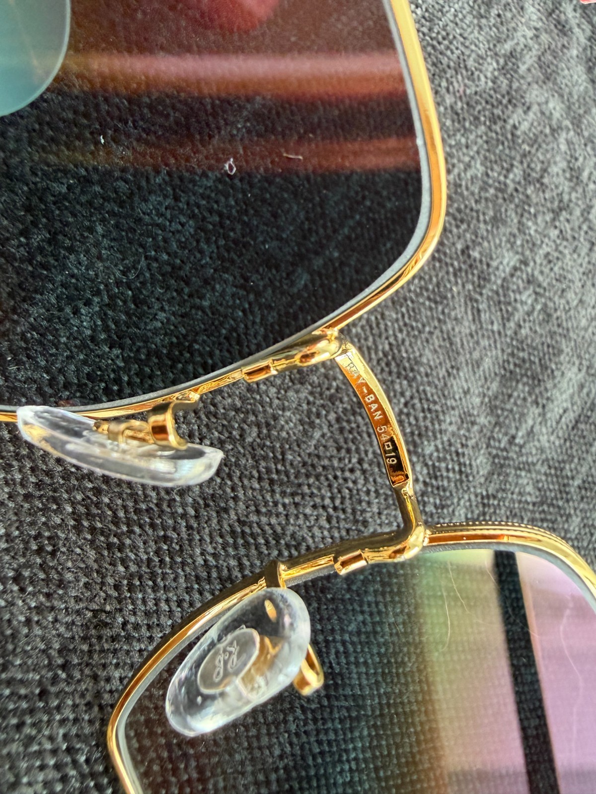 Ray-Ban RB1971 Square Sunglasses, Gold Frame, Blue Gradient G-15 Lens