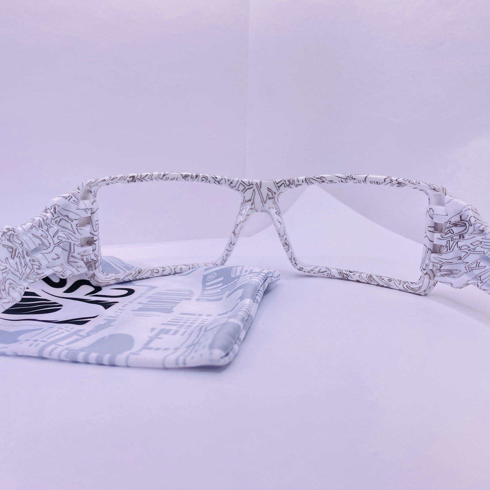Oakley Oil Rig Sunglasses 23-440 Authentic Custom Deadstock White Logo Text RARE