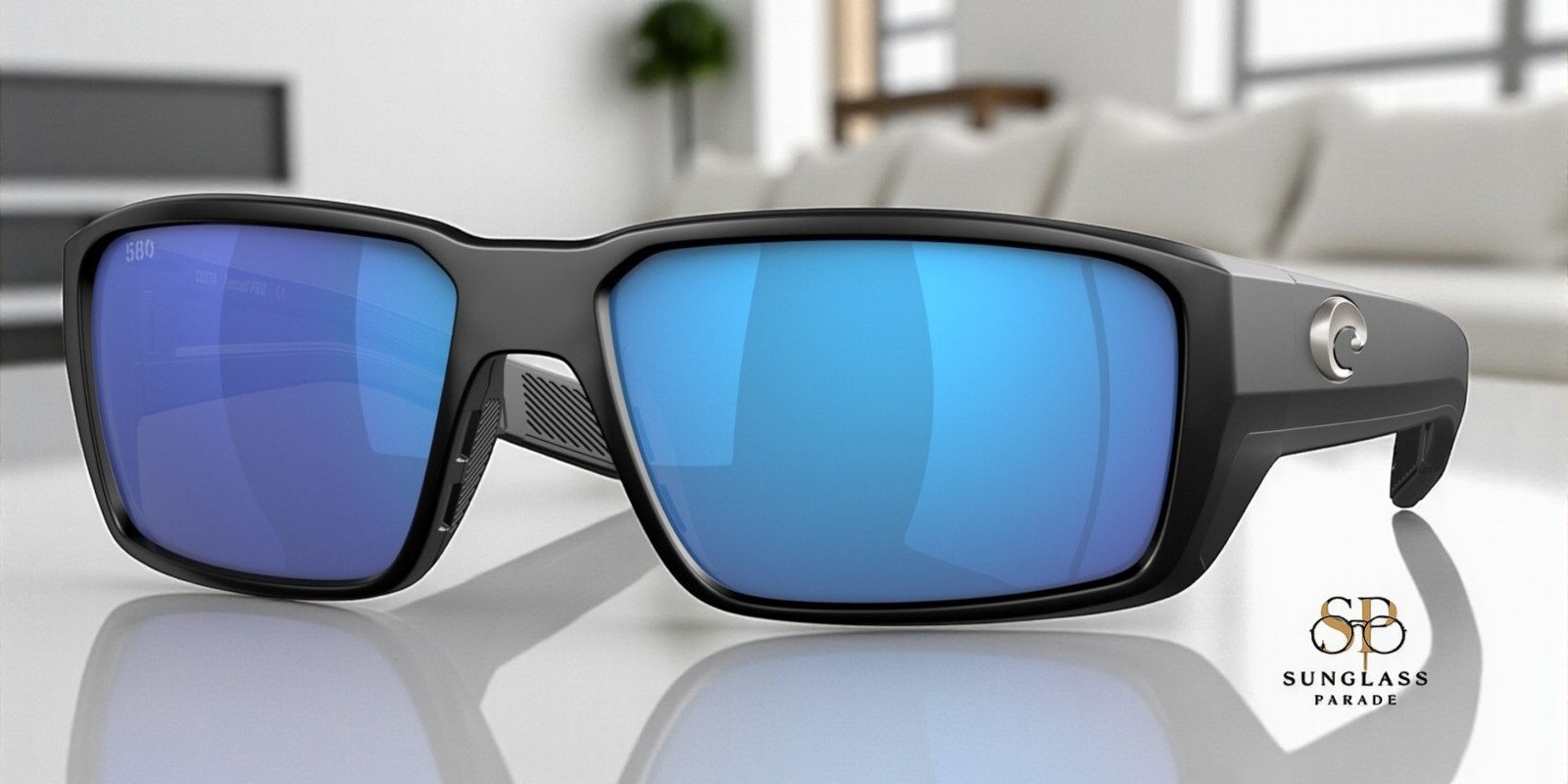 COSTA DEL MAR 6S9079 01 Fantail Pro Mt Black Blue Mir 60 mm Men’s Sunglasses