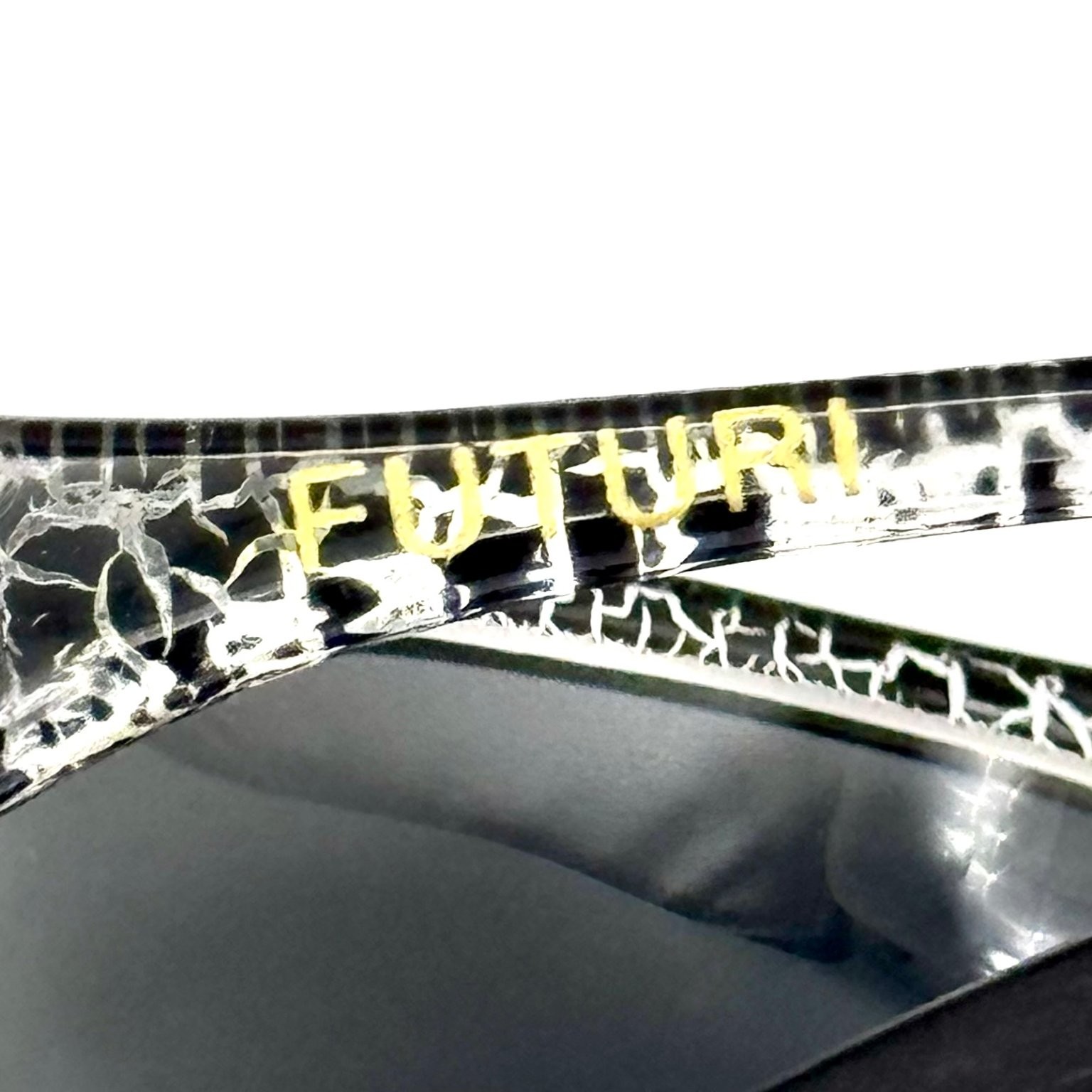 FUTURI Sunglasses Men’s Black White Pattern Sport Wrap UV Protection Shades