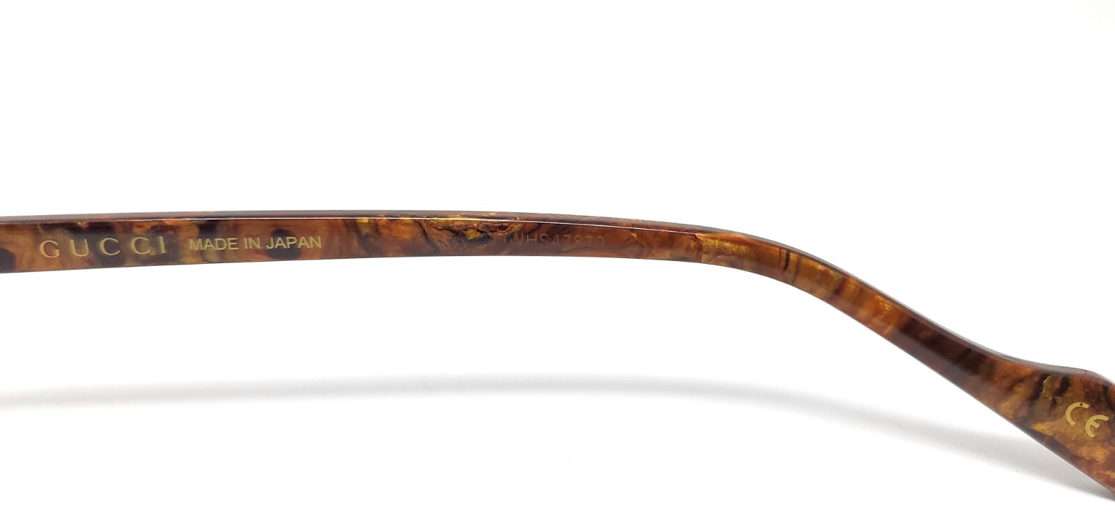 Gucci Rectangular Rimless Sunglasses w/Case GG1221S 004, Gold /Brown 140mm NEW