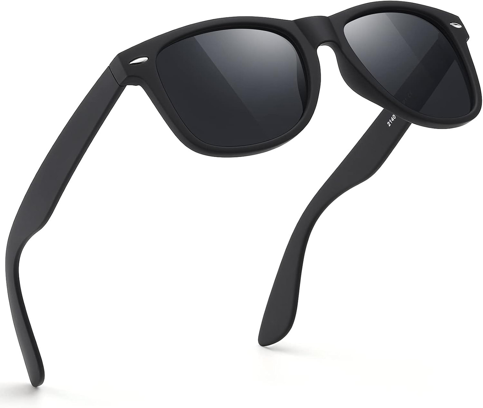 Men’s Polarized Sunglasses Retro Square UV Protection Black Driving Fishing
