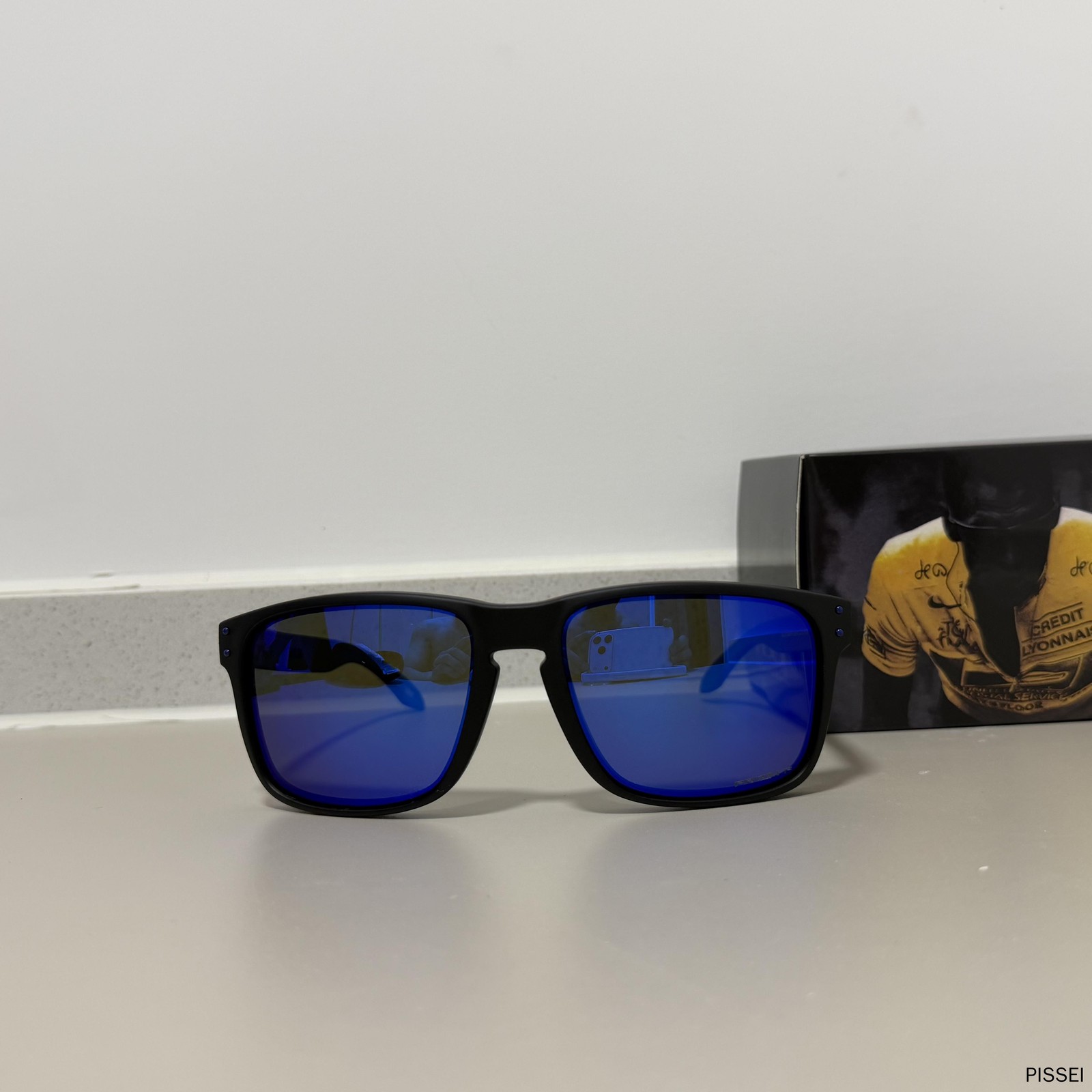 Oakley HOLBROOK PRIZM Deep Blue Lens Sunglasses XXL OO9487 Matte Black IN BOX