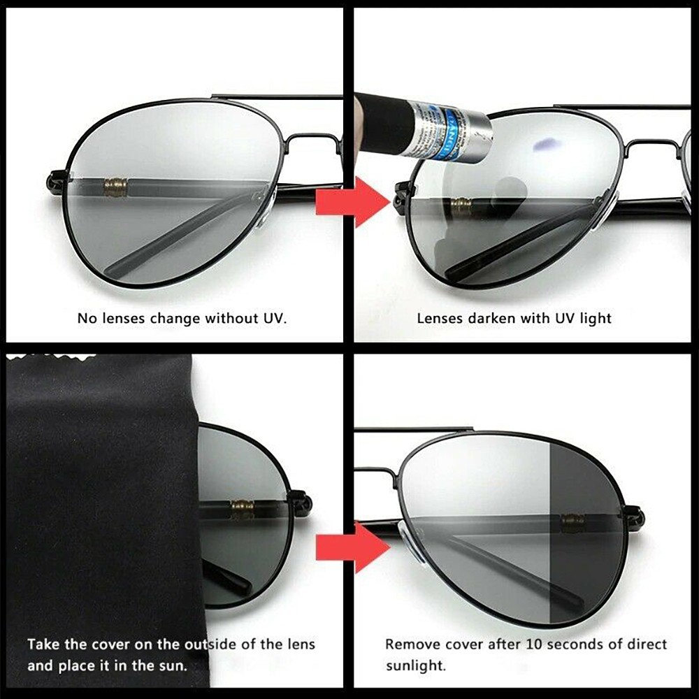 2 Pack Men’s Polarized Aviator Sunglasses Pilot Shades Military Style 100% UV