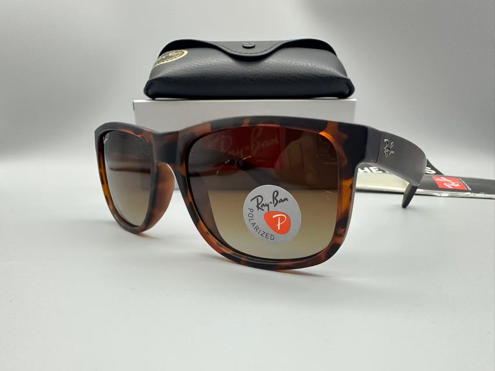 Ray-Ban RB4165 Justin Classic Men’s Brown Polarized Sunglasses Matte Havana 54mm
