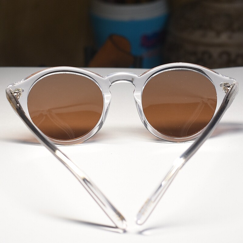 Round Brown sunglasses women men brown polarized sunglasses johnny depp glasses