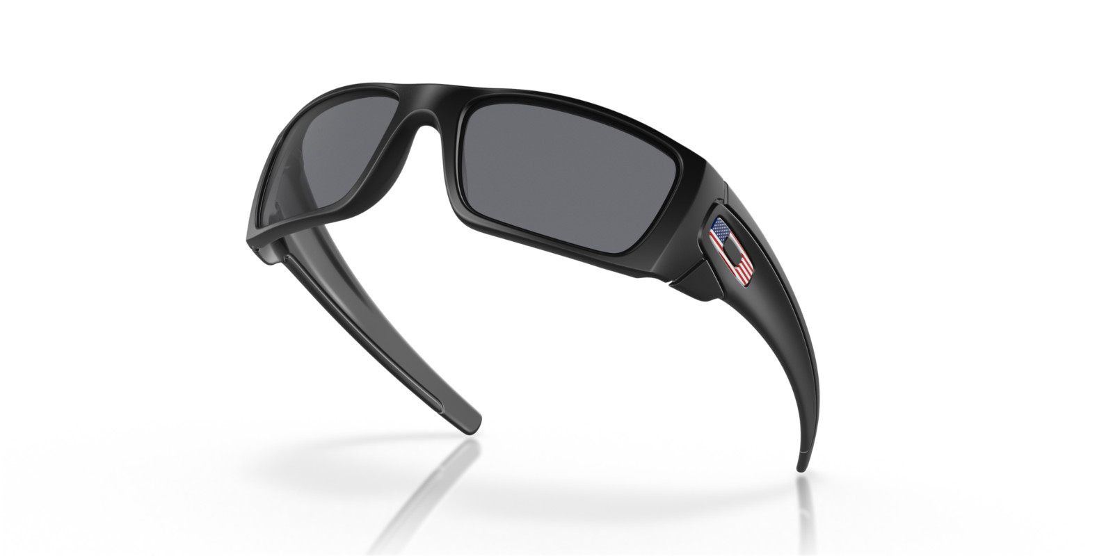 NEW Oakley SI FUEL CELL Matte BLACK USA FLAG Grey Tactical Sunglass 9096-38