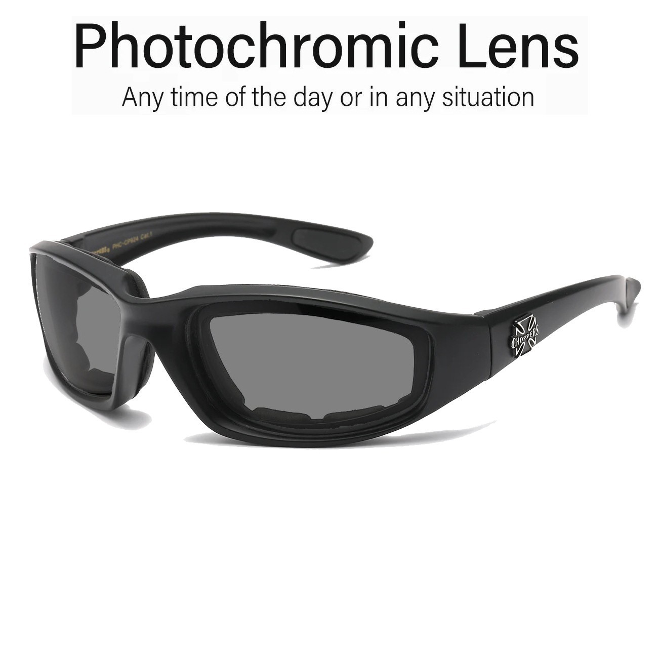 Transitional Motorcycle Sunglasses Photochromic Day Night Wind Resistant Glasses