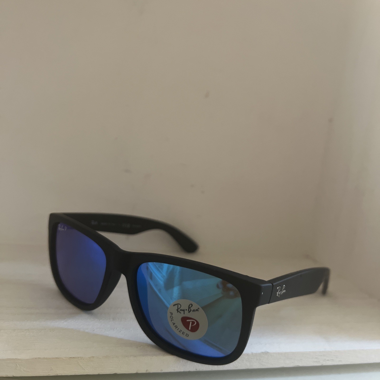 Ray-Ban RB4165 622/55 Polarized Justin Color Mix Blue Mirror Sunglasses 54mm