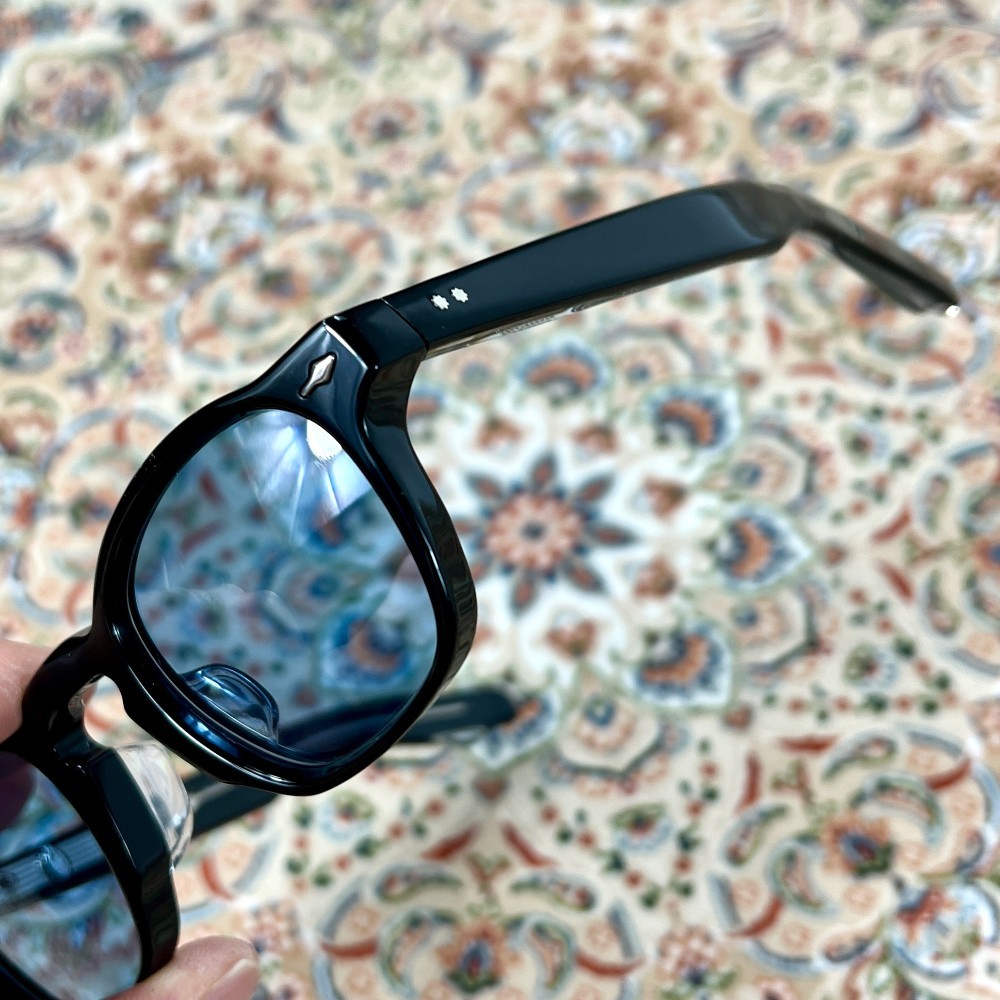 [A+, Size 44mm] Jacques Marie Mage Zephirin Titan Silver Sunglasses Black