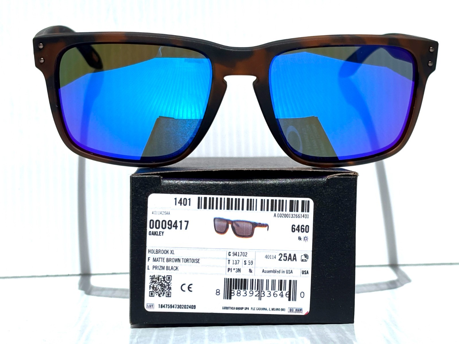 NEW Oakley HOLBROOK XL Matte Tortoise POLARIZED Galaxy Blue Sunglass 9417-02