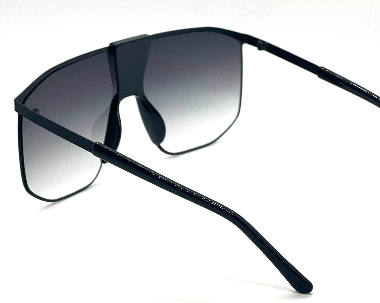 Men Women Black Lens Glasses Sunglasses Fashion Big Oversize Flat Lens Square