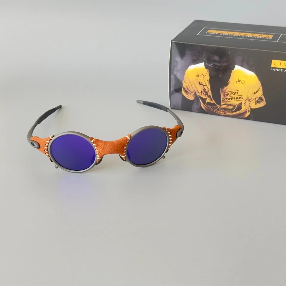 Oakley Madman X Metal Retro Sunglasses Purple Polarized Lenses