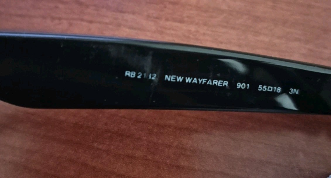 Ray-Ban RB2132 New Wayfarer Men’s Sunglasses Black Frame Polarized 55-18